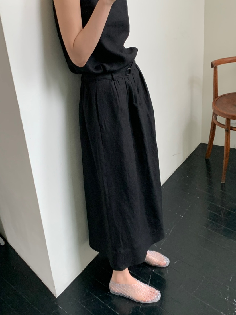 REGULARLY/PLACOR東大門直郵女裝新款休閑熱賣長裙含腰帶亞麻REGULARLY/PLACOR長裙