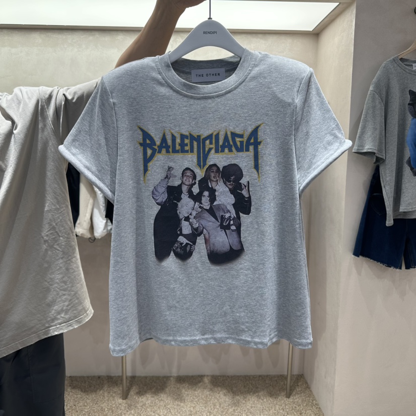 空韓國直郵女裝新品休閑25春夏時尚熱賣職業真品推薦人氣T恤THE OTHERT恤圖色2