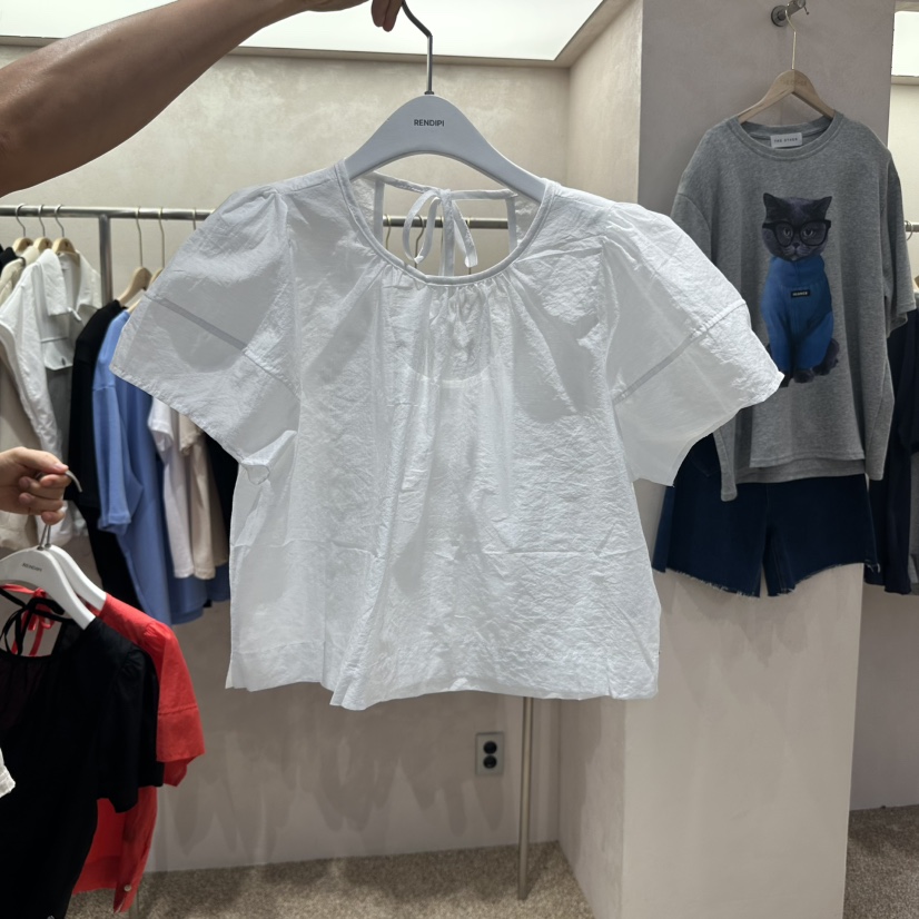 空韓國代購女士新品推薦25春夏休閑熱賣真品襯衫蕾絲衫透明THE OTHER襯衫/蕾絲衫