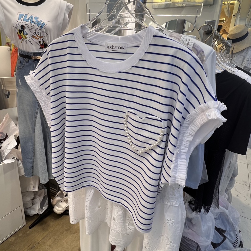 BLUE BANANA東大門代購女士新品25春夏人氣職業熱賣休閑T恤BLUE BANANAT恤圖色2