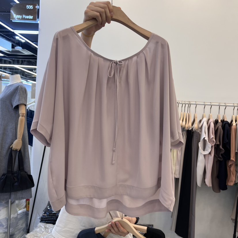 FUNNY POWDER東大門代購女士新品25春夏人氣時尚襯衫蕾絲衫THE FUNNY襯衫/蕾絲衫圖色4