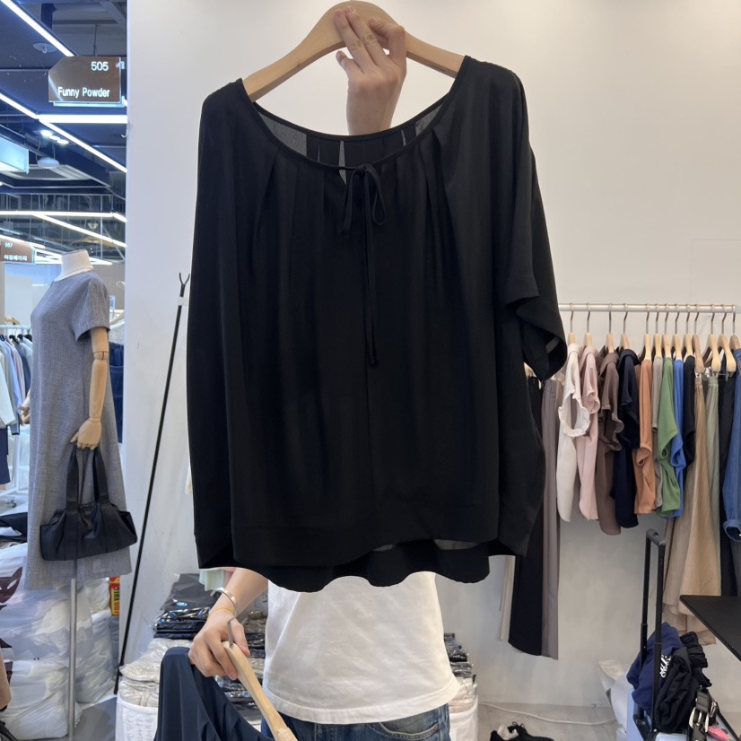 FUNNY POWDER東大門代購女士新品25春夏人氣時尚襯衫蕾絲衫THE FUNNY襯衫/蕾絲衫圖色5