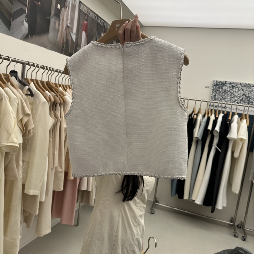 MER東大門實拍女裝新品休閑熱賣25春夏時尚真品推薦人氣馬甲MER/ANGELO BIANCO馬甲