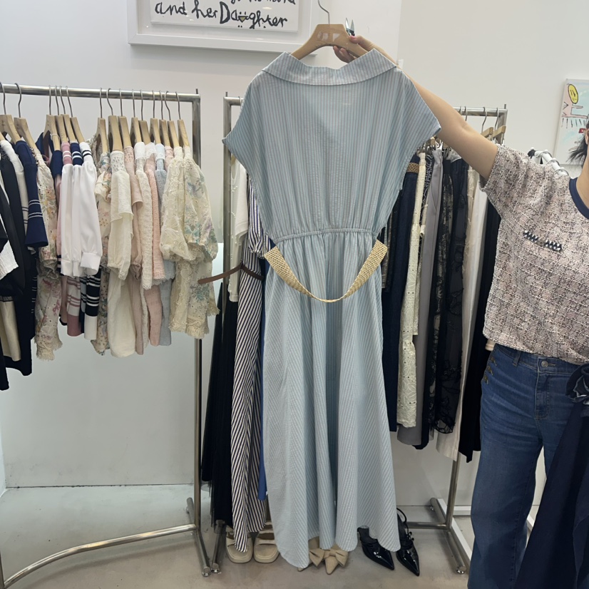 ABLESTUDIO韓國代購女裝新款真品休閑25春夏連衣裙不含腰帶ABLE STUDIO連衣裙