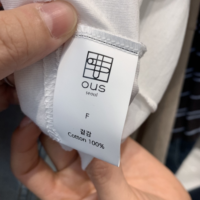 OUS/INCH-L韓國直郵女士新款真品時尚職業休閑人氣推薦T恤OUS/INCHT恤