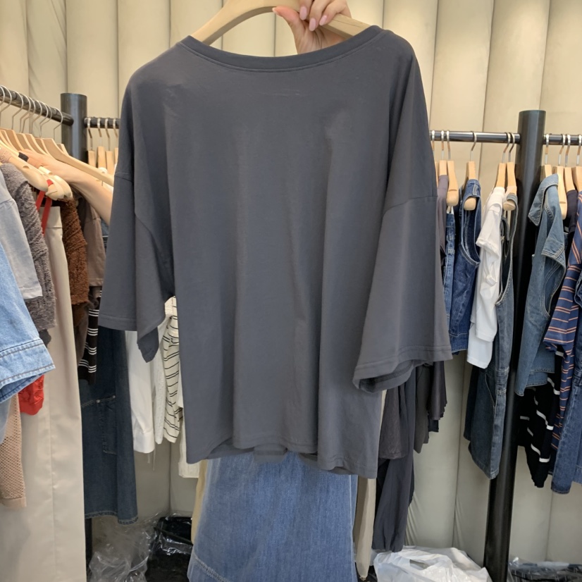 OUS/INCH-L韓國直郵女士新款真品時尚職業休閑人氣推薦T恤OUS/INCHT恤圖色2