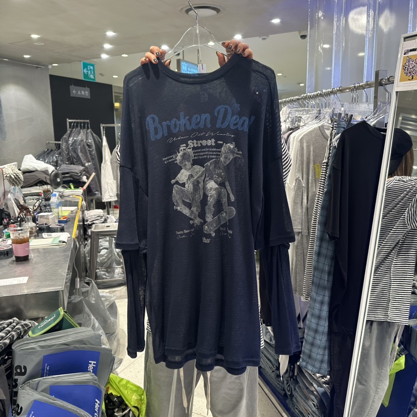 HERTZ-P東大門實拍女裝新品熱賣人氣真品時尚長袖T恤假兩件HERTZ-P長袖T恤圖色2