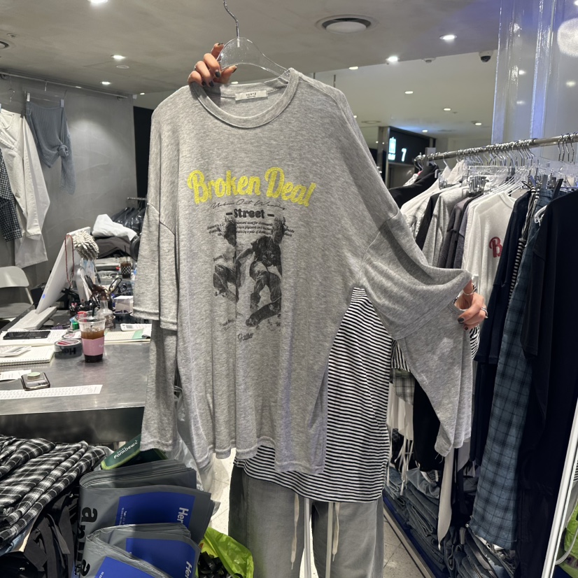 HERTZ-P東大門實拍女裝新品熱賣人氣真品時尚長袖T恤假兩件HERTZ-P長袖T恤圖色3