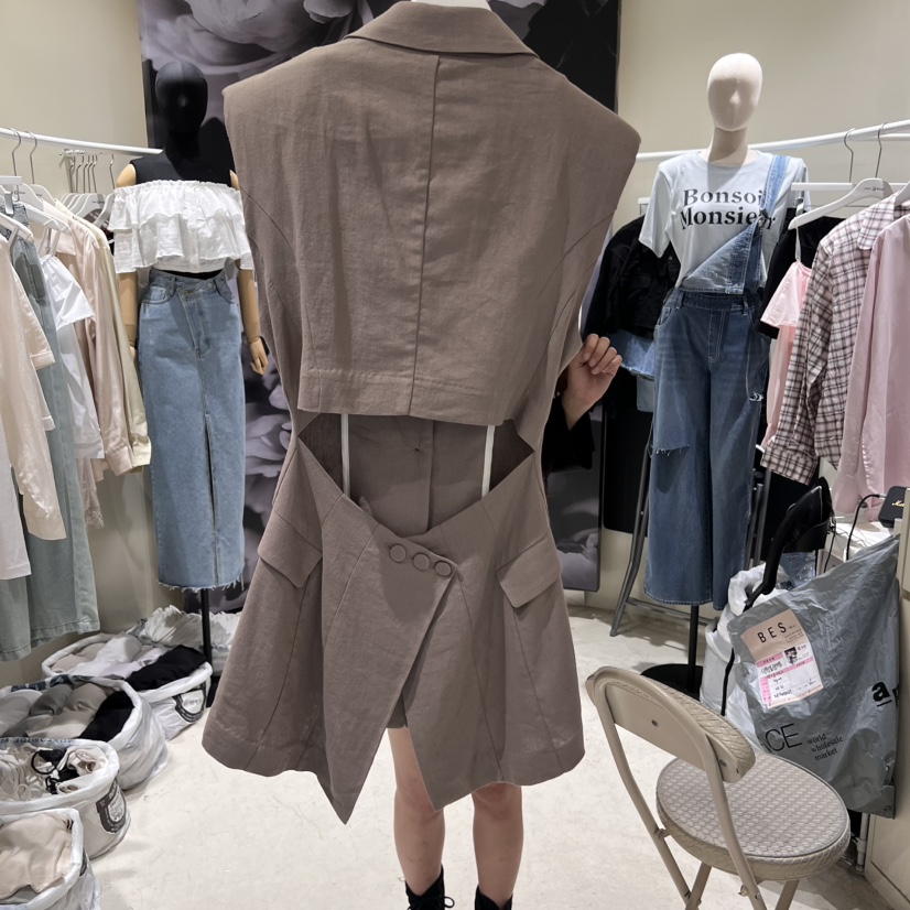 DARKBEIGE韓國代購女士新品25春夏真品職業推薦休閑時尚夾克DARK BEIGE夾克