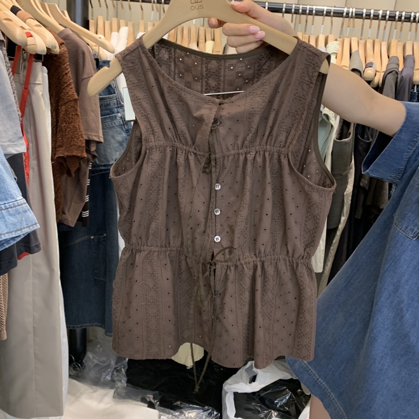 OUS/INCH-L東大門代購女士新品推薦熱賣25春夏人氣吊帶背心OUS/INCH吊帶/背心圖色2
