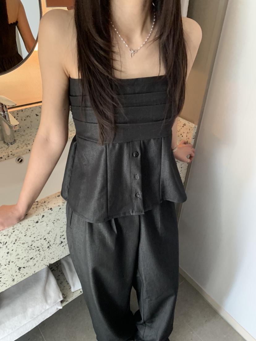BADCALM韓國直郵女士新品真品休閑人氣25春夏職業推薦吊帶背心BADCALM吊帶/背心