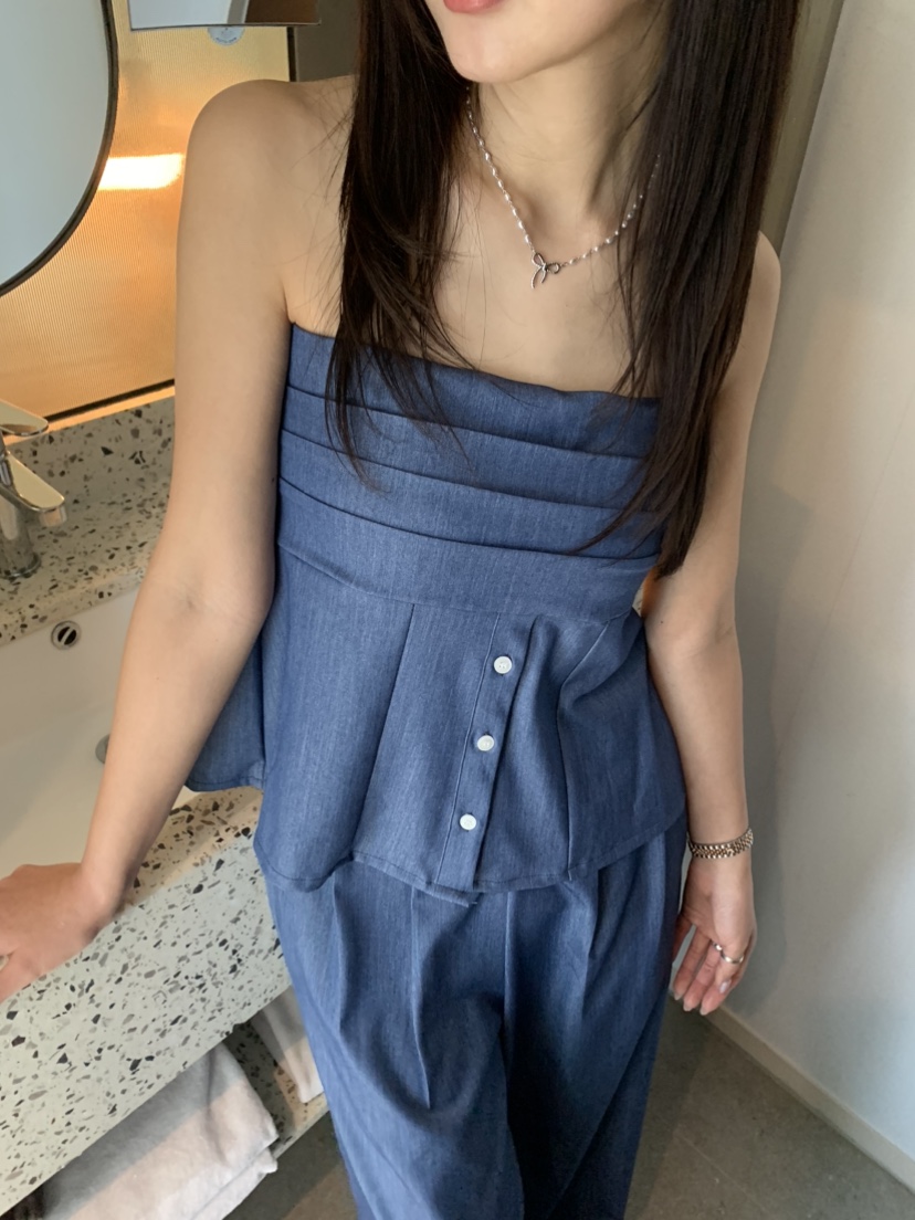 BADCALM韓國直郵女士新品真品休閑人氣25春夏職業推薦吊帶背心BADCALM吊帶/背心