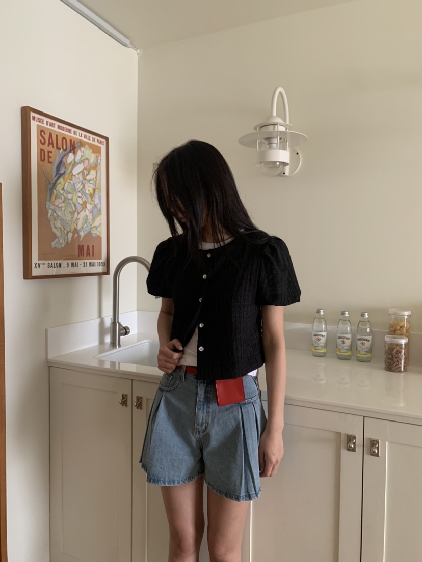 BADCALM東大門直郵女裝新款時尚人氣推薦襯衫蕾絲衫格紋透視BADCALM襯衫/蕾絲衫