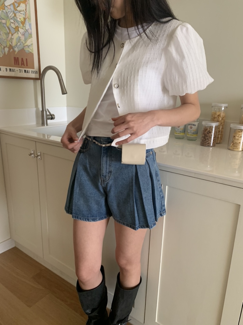 BADCALM東大門直郵女裝新款時尚人氣推薦襯衫蕾絲衫格紋透視BADCALM襯衫/蕾絲衫