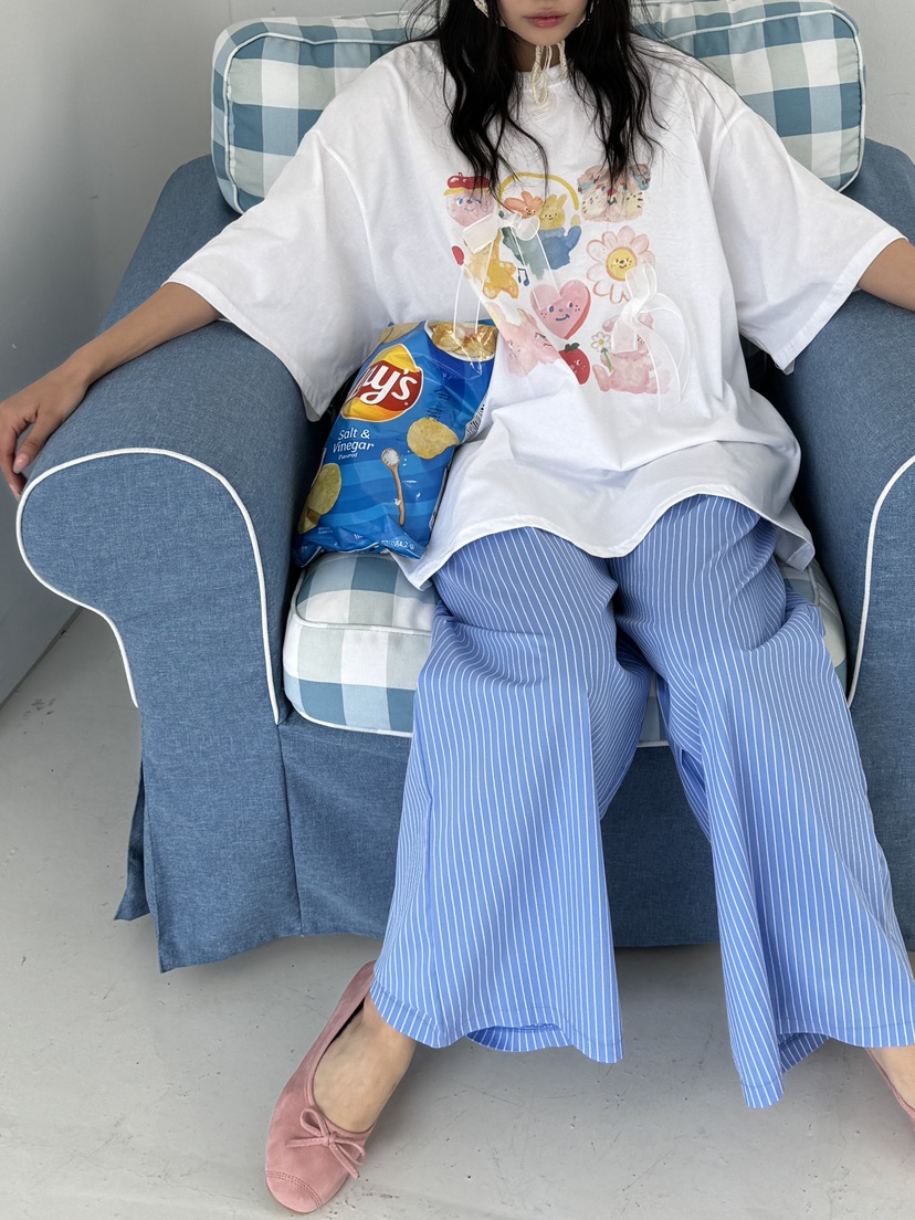 MAISONDEGLORY韓國直郵女士新款真品職業時尚人氣休閑褲條紋MAISON DE GLORY休閑褲