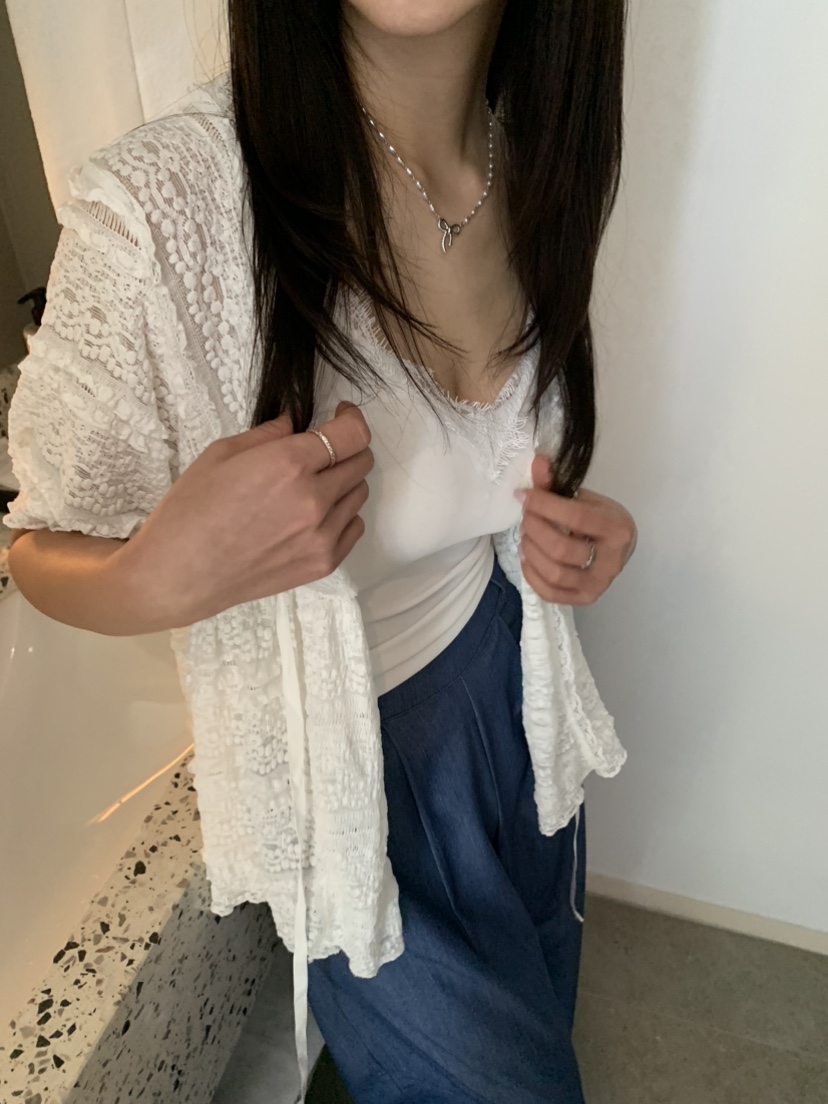 BADCALM東大門直郵女士新品熱賣職業人氣襯衫蕾絲衫蕾絲開衫BADCALM襯衫/蕾絲衫