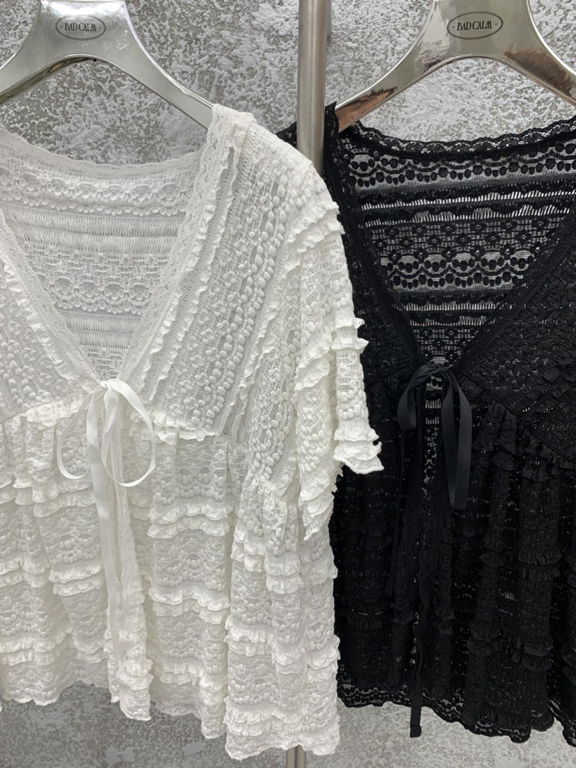 BADCALM東大門直郵女士新品熱賣職業人氣襯衫蕾絲衫蕾絲開衫BADCALM襯衫/蕾絲衫