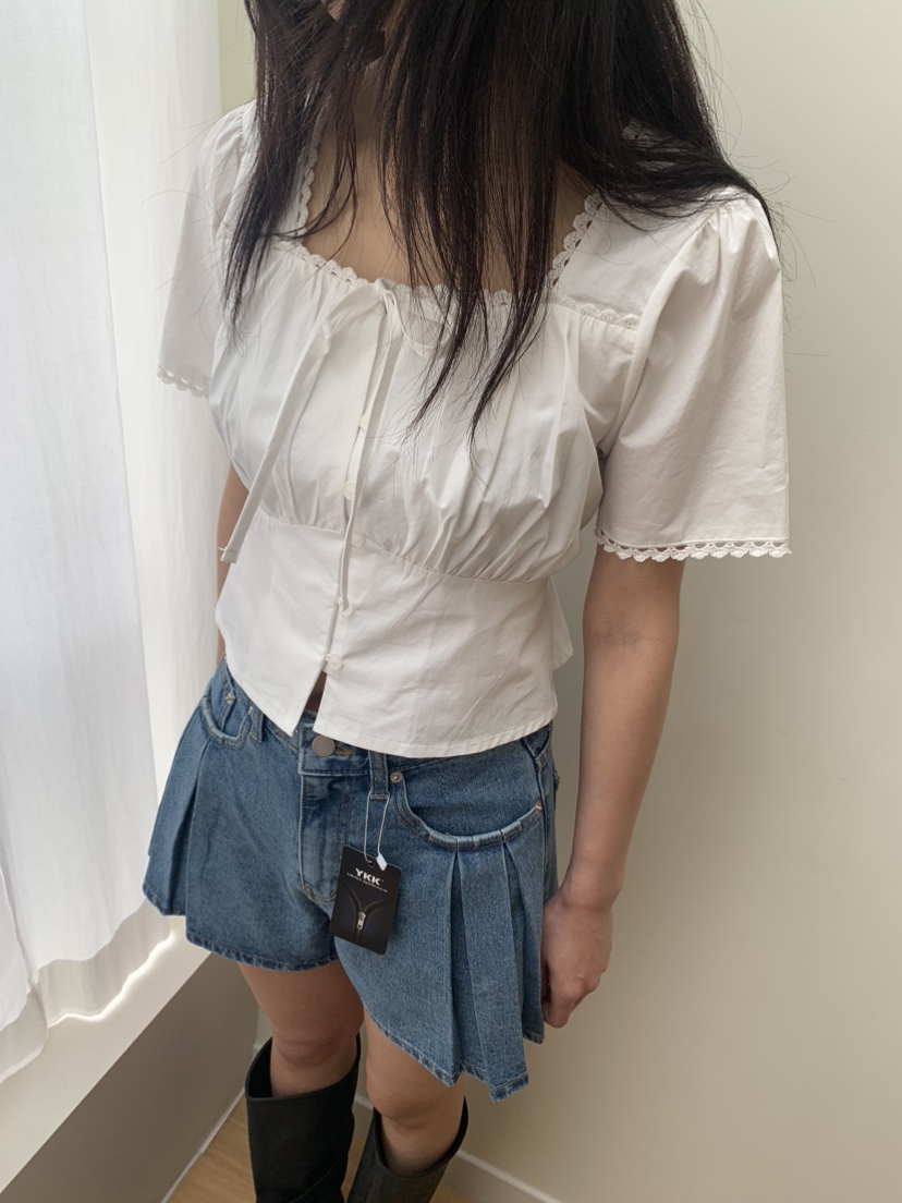 BADCALM韓國代購女裝新品休閑職業熱賣推薦人氣真品襯衫蕾絲衫BADCALM襯衫/蕾絲衫