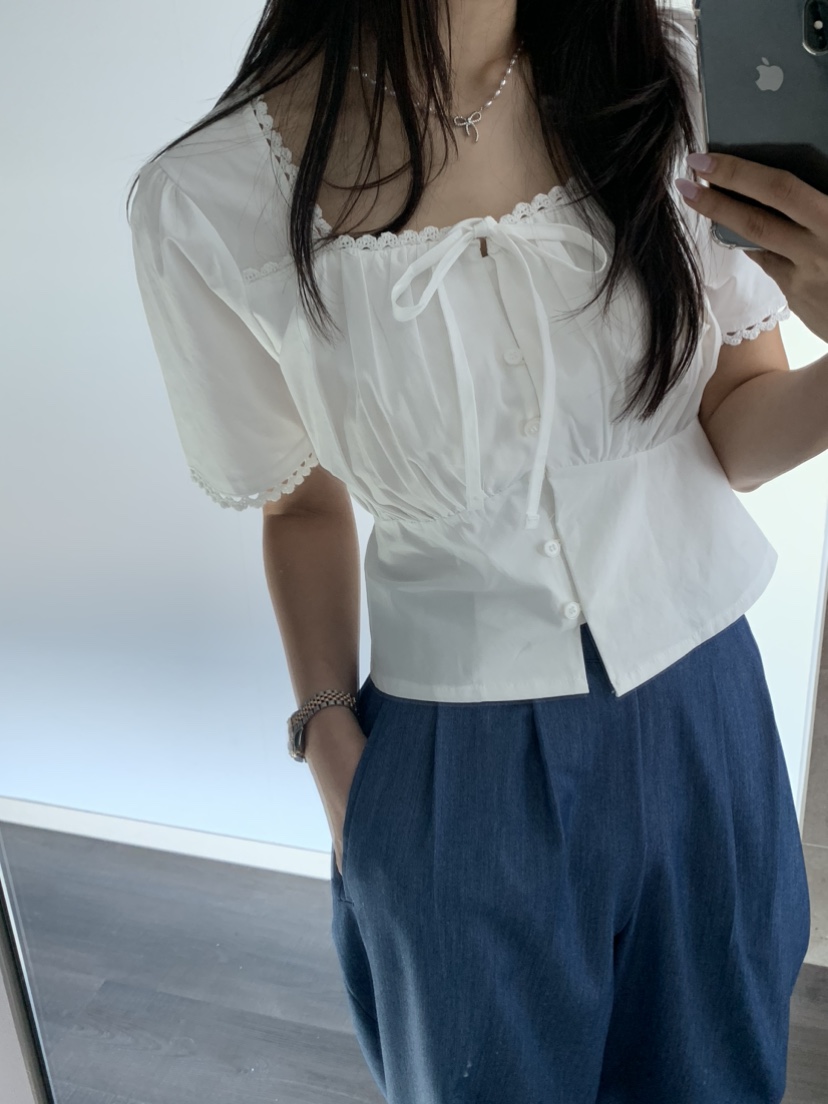 BADCALM韓國代購女裝新品休閑職業熱賣推薦人氣真品襯衫蕾絲衫BADCALM襯衫/蕾絲衫
