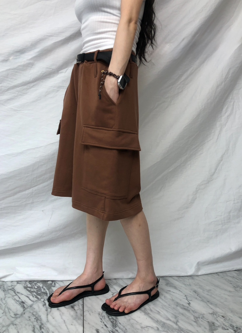 PAIRING韓國直郵女裝新款職業時尚25春夏真品短褲不含腰帶工裝PAIRING短褲