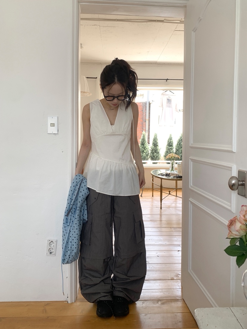 SHOTGUN韓國代購女裝新款時尚真品熱賣人氣25春夏休閑吊帶背心SHOTGUN吊帶/背心