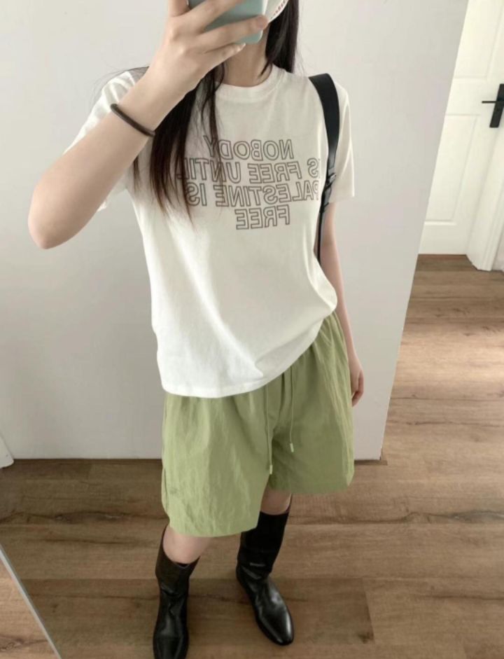 BOBBIE DOLL韓國直郵女裝新品休閑推薦職業熱賣25春夏真品T恤BOBBIE DOLLT恤圖色2