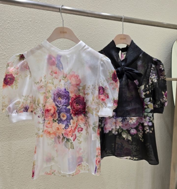 火Ⅱ-화투-T東大門代購女士新款25春夏休閑職業襯衫蕾絲衫火Ⅱ襯衫/蕾絲衫圖色2左二色