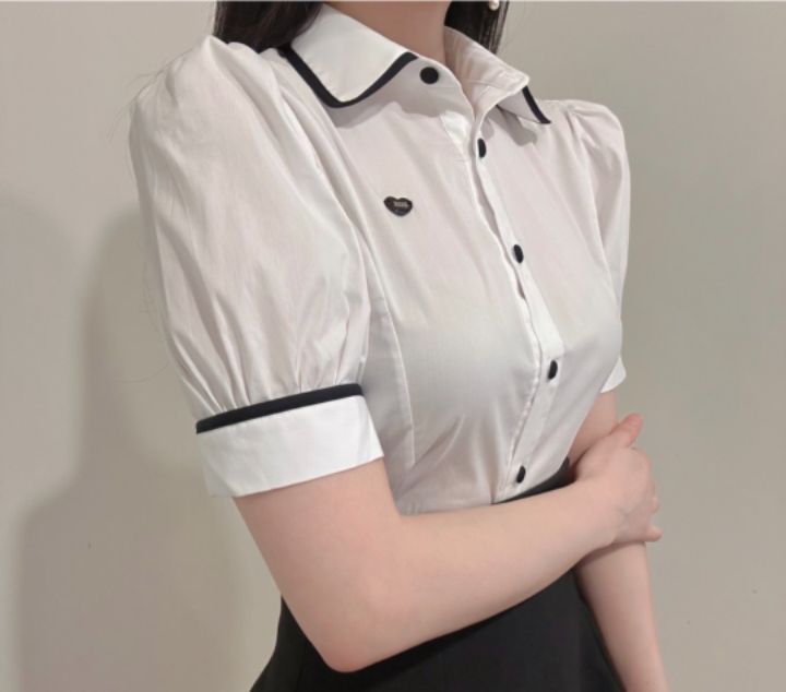 火Ⅱ-화투-T東大門實拍女裝新品人氣熱賣推薦真品襯衫蕾絲衫火Ⅱ襯衫/蕾絲衫