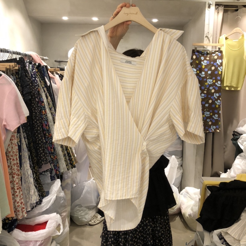 LOGROAD韓國代購女士新款推薦職業真品熱賣25春夏襯衫蕾絲衫LOG ROAD襯衫/蕾絲衫圖色2