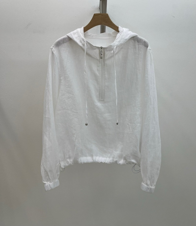 1 2ILLY-S韓國直郵女裝新品真品休閑25春夏襯衫蕾絲衫兜帽亞麻1 2ILLY/THE SIL襯衫/蕾絲衫