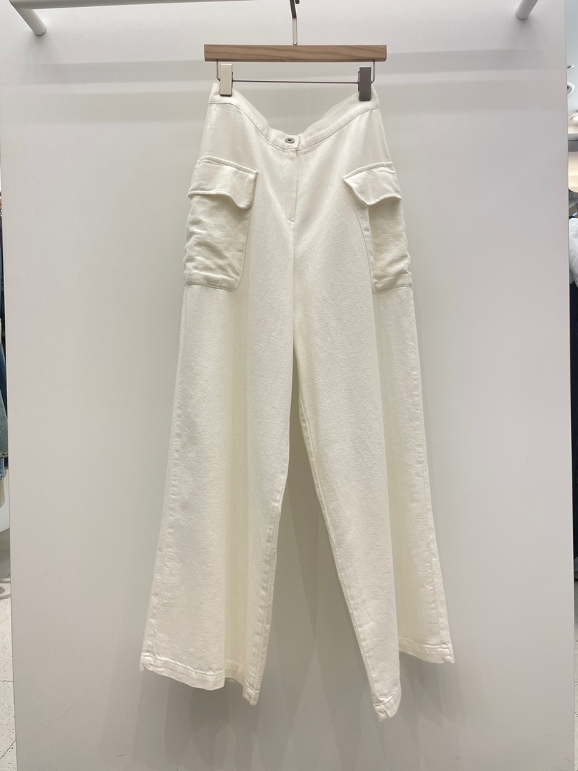 NYLON東大門實拍女士新款時尚25春夏職業休閑熱賣休閑褲口袋NYLON休閑褲