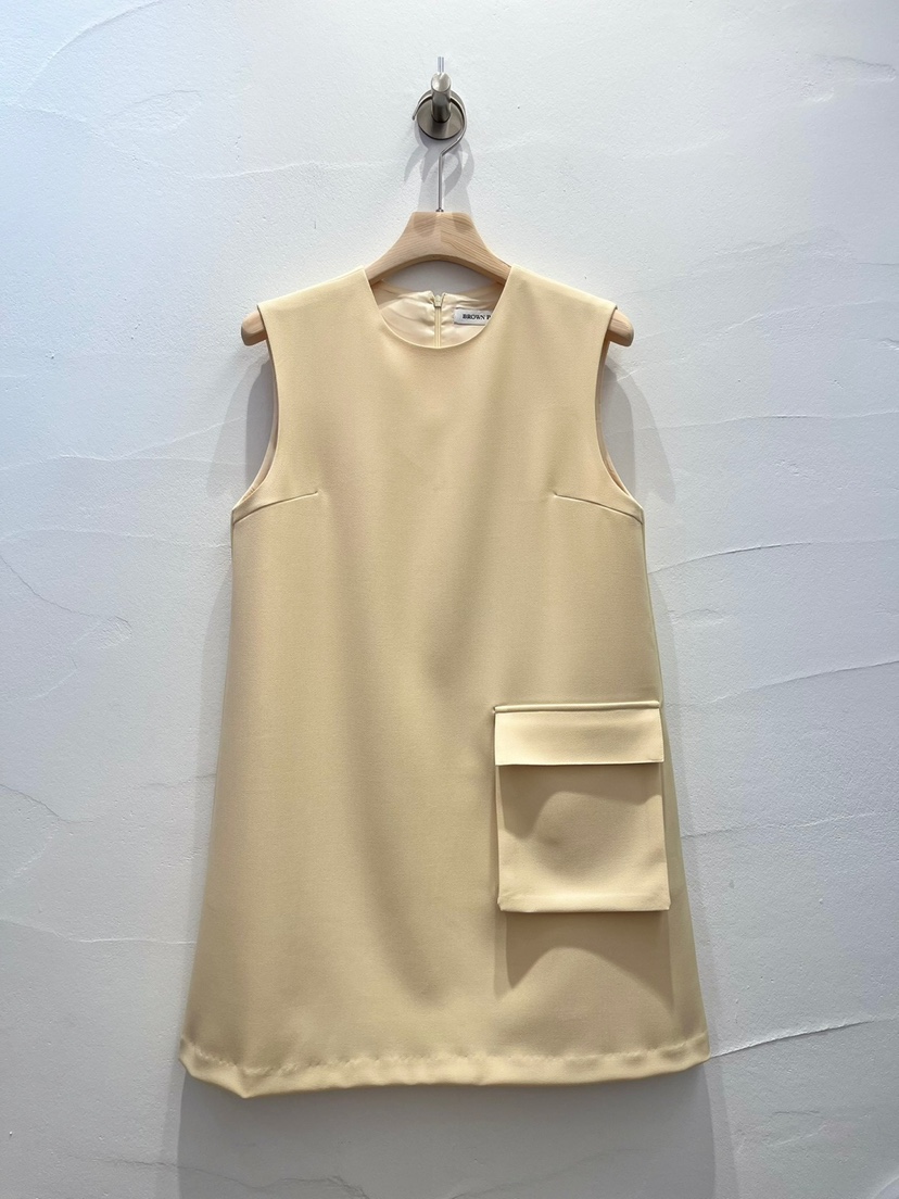 BROWN PAPER-S東大門代購女士新款熱賣推薦25春夏連衣裙口袋BROWN PAPER連衣裙
