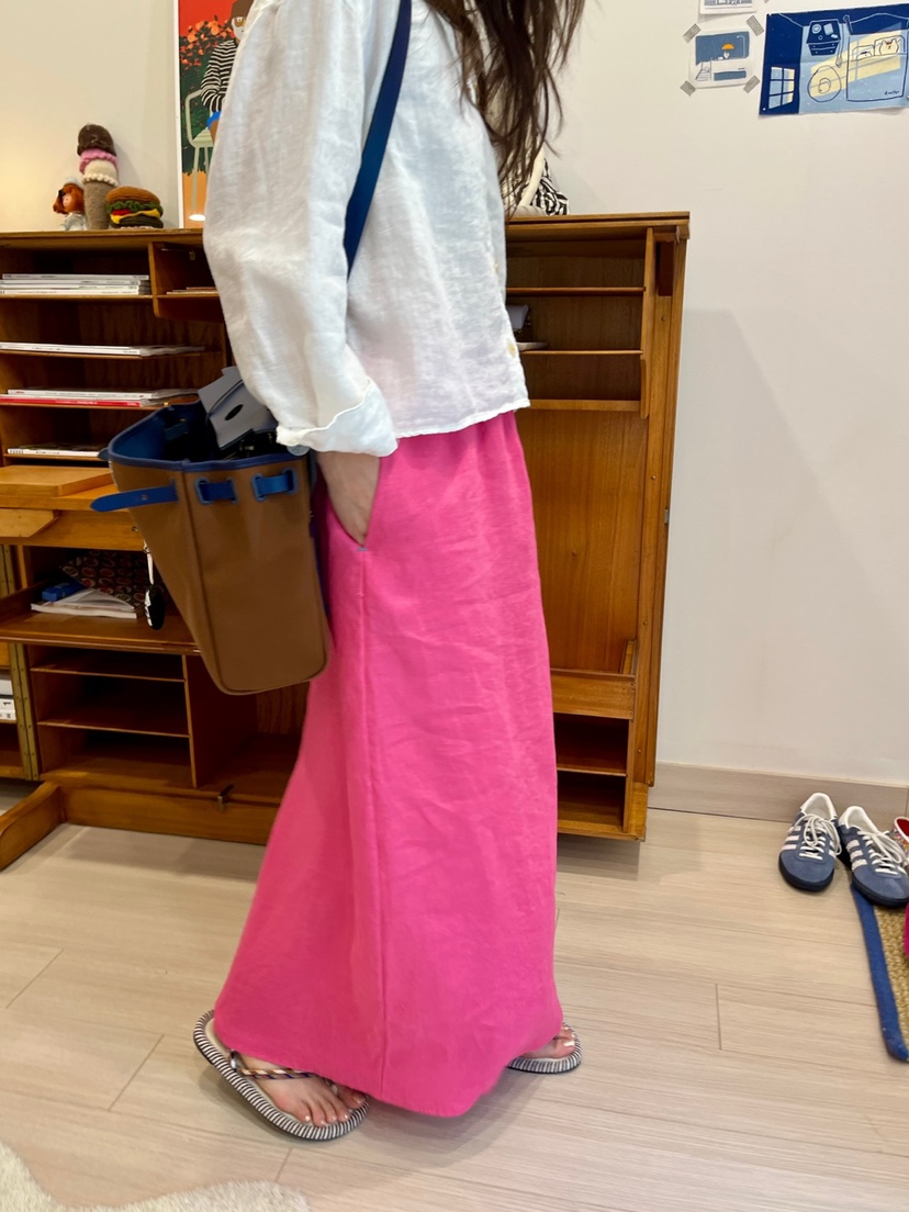 AT NOTE東大門代購女裝新品25春夏人氣推薦休閑長裙亞麻綁帶AT NOTE長裙