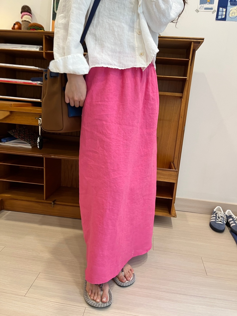 AT NOTE東大門代購女裝新品25春夏人氣推薦休閑長裙亞麻綁帶AT NOTE長裙