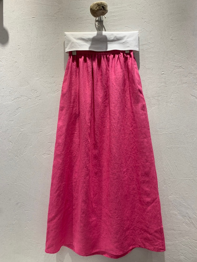 AT NOTE東大門代購女裝新品25春夏人氣推薦休閑長裙亞麻綁帶AT NOTE長裙