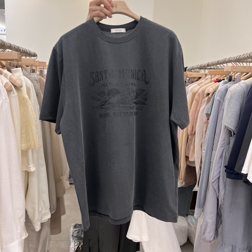 MOIBLE韓國直郵女裝新品真品推薦25春夏休閑人氣熱賣時尚T恤MOIBLET恤圖色2