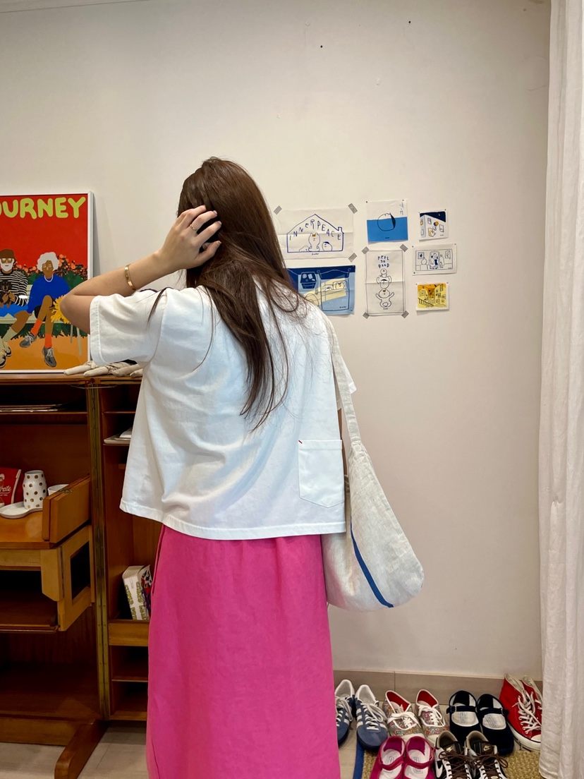 AT NOTE東大門實拍女士新品真品人氣時尚休閑25春夏T恤口袋AT NOTET恤