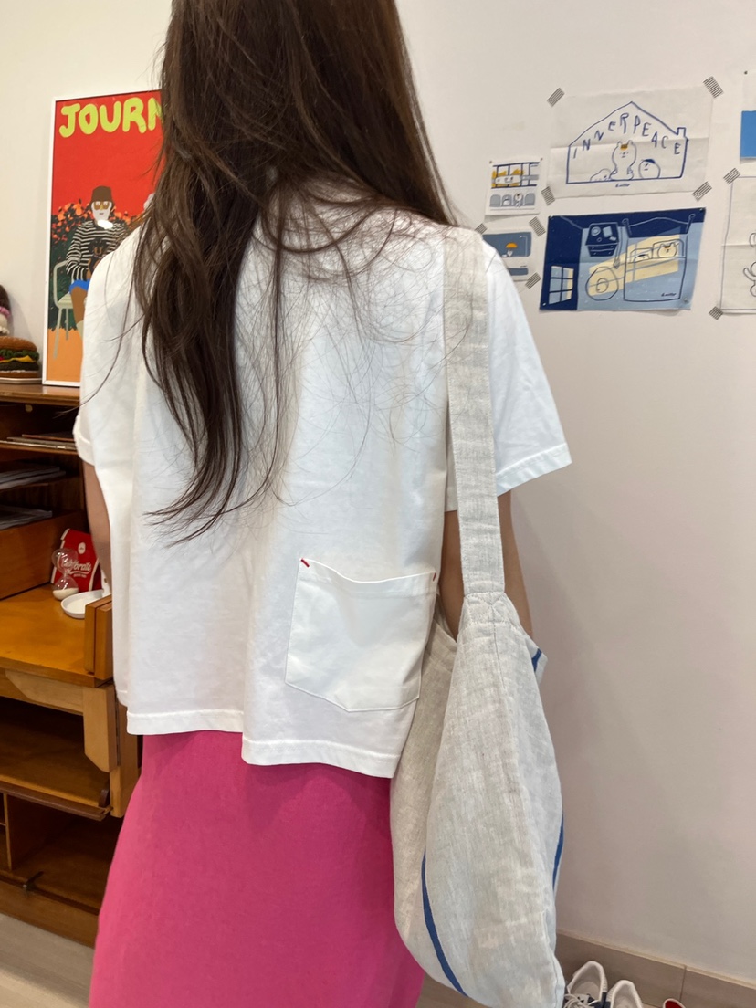 AT NOTE東大門實拍女士新品真品人氣時尚休閑25春夏T恤口袋AT NOTET恤