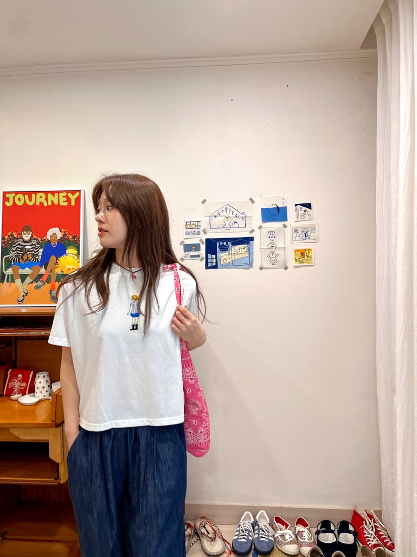 AT NOTE東大門實拍女士新品真品人氣時尚休閑25春夏T恤口袋AT NOTET恤