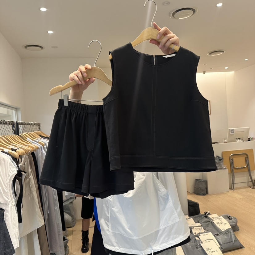 OVU東大門代購女士新款職業時尚推薦真品休閑25春夏套裝套裝亞麻OVU套裝圖色3