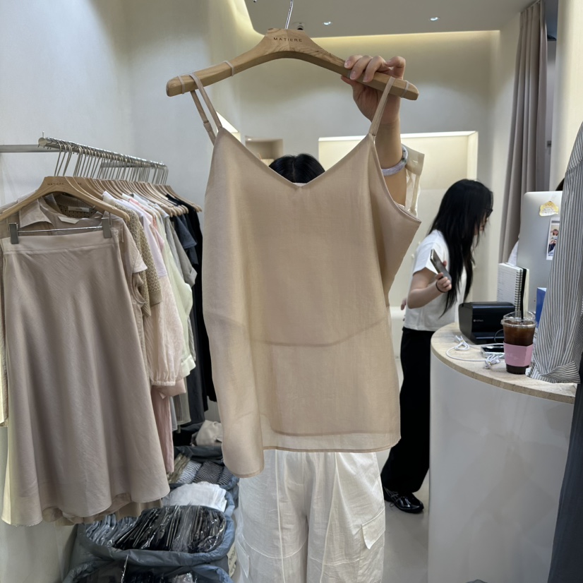 MATIERE韓國代購女士新款25春夏時尚推薦人氣真品休閑吊帶背心MATIERE吊帶/背心圖色3