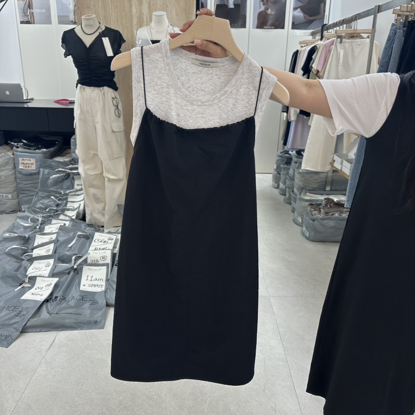 WRITTEN BY韓國代購女裝新品真品時尚熱賣推薦連衣裙不含內搭WRITTEN BY連衣裙圖色2