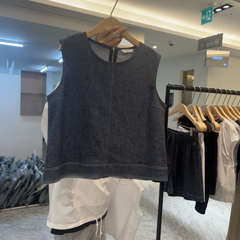 OVU韓國代購女裝新款熱賣職業真品時尚休閑人氣吊帶背心亞麻OVU吊帶/背心圖色2