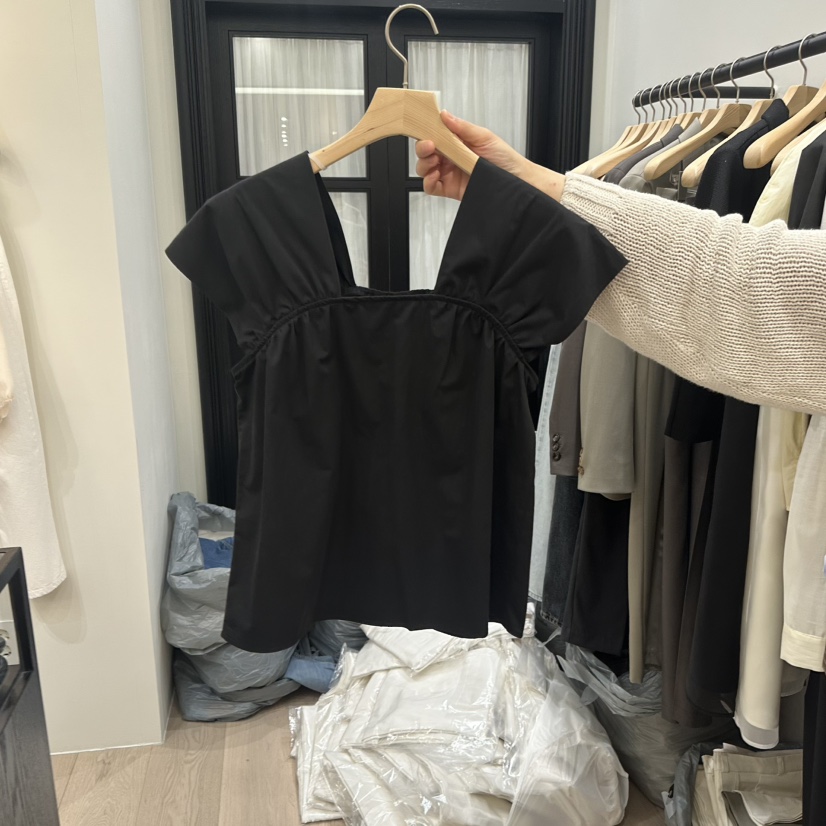 NOTTINGHAM東大門實拍女士新款熱賣25春夏職業休閑襯衫蕾絲衫NOTTINGHAM襯衫/蕾絲衫圖色2