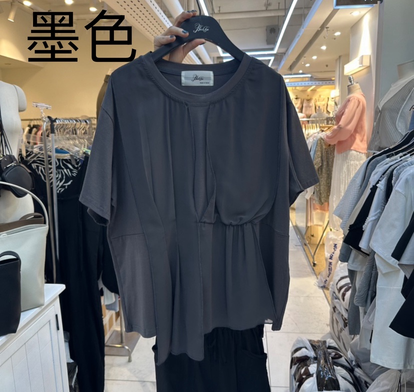 BAKHA東大門實拍女裝新品休閑職業時尚25春夏熱賣推薦人氣T恤BAKHAT恤圖色3