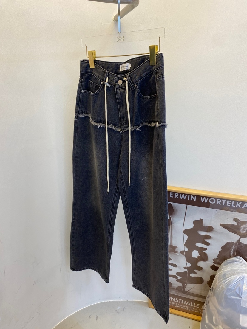 BLACK BIJOU東大門代購女士新款真品時尚25春夏人氣牛仔褲BLACK BIJOU牛仔褲圖色2