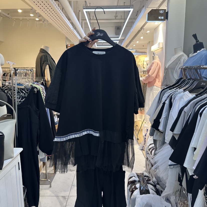 BAKHA韓國直郵女士新品推薦職業25春夏時尚熱賣休閑真品T恤BAKHAT恤圖色2