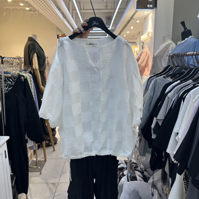 BAKHA韓國直郵女裝新品時尚熱賣推薦職業休閑真品襯衫蕾絲衫BAKHA襯衫/蕾絲衫圖色2