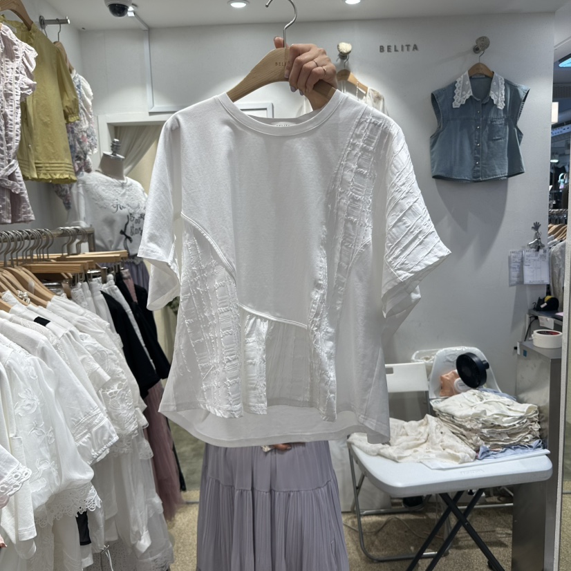 空東大門代購女士新品熱賣時尚職業休閑人氣真品襯衫蕾絲衫BELITA襯衫/蕾絲衫圖色2