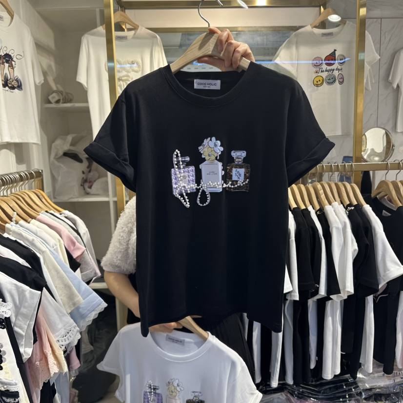 COCO HOLIC東大門直郵女裝新品熱賣休閑時尚人氣真品職業T恤COCO HOLICT恤圖色2